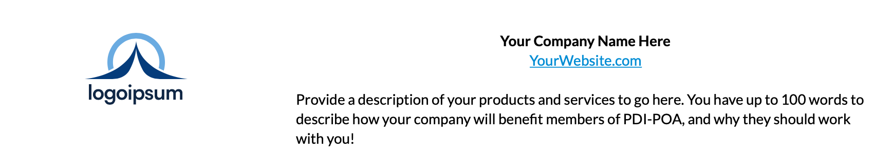 Example Sponsor Ad